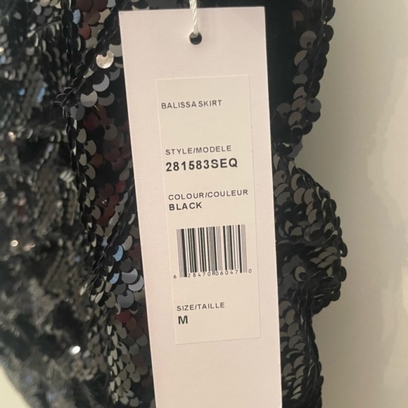 NWT Ronny Kobo Black Sequin Betty Skirt - Picture 4 of 10
